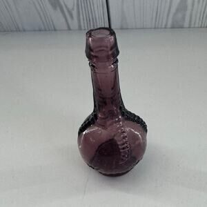 Vintage Small Amethyst Bitters Glass Bottle 3.5 inches